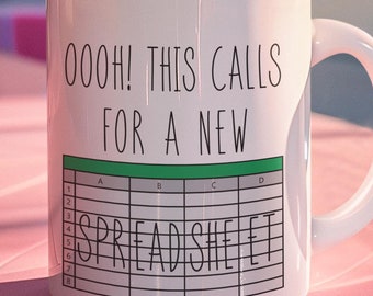 Spreadsheet Coffee Mug: CPA, Accountant, Engineer Gift