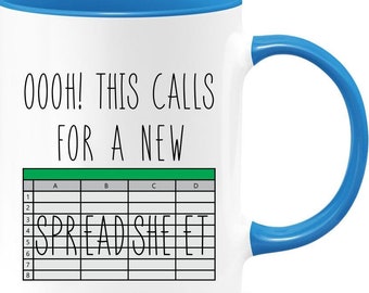 Spreadsheet Gift Mug: Funny Accountant Coffee Mug
