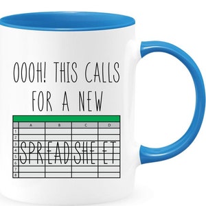 Spreadsheet Gift Mug: Funny Accountant Coffee Mug