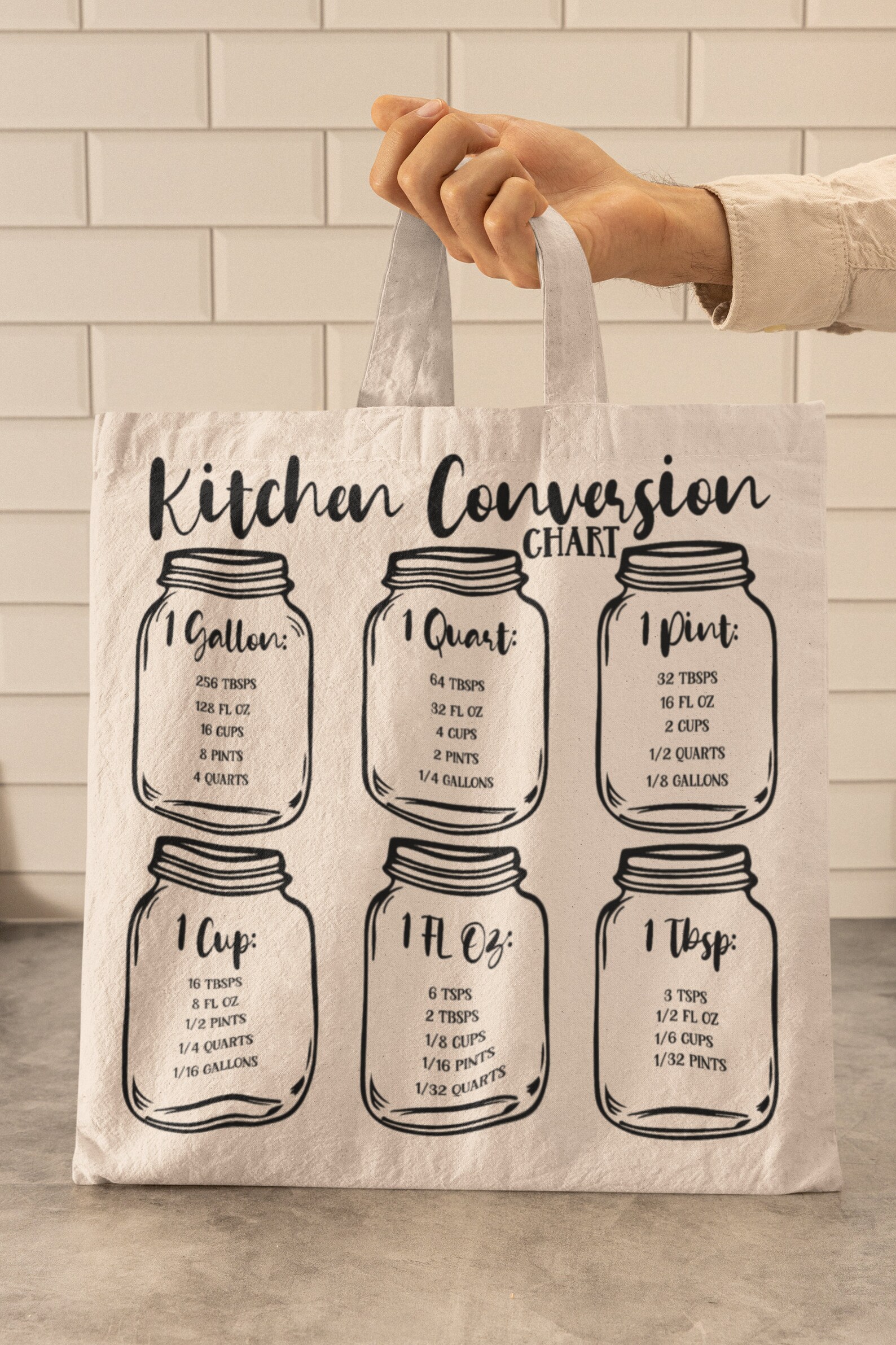 Kitchen Conversion Chart Svg Png Eps Jpg Design Files, Pantry Digital ...