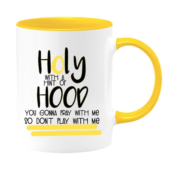 Religious mugs gag gifts holy with a hint of hood pray with Etsy