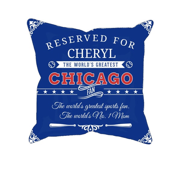 Chicago, personalized gifts, major league, teammates gifts, christmas, birthday, game season, living room decor, sublimated pillow case