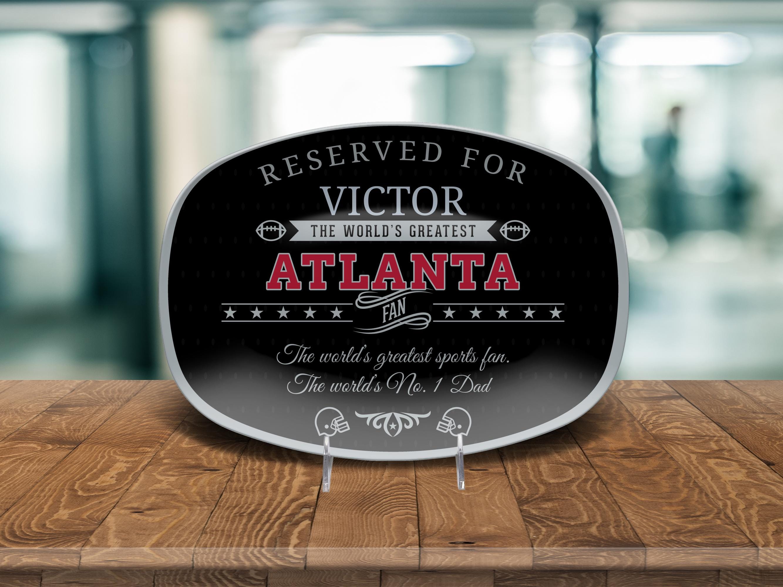 パーソナライズされたアトランタフットボールプラッター：ナンバーワン