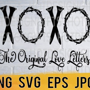 Xoxo the original love letters svg png eps jpg design files, easter time design, easy fast instant download for commercial business use