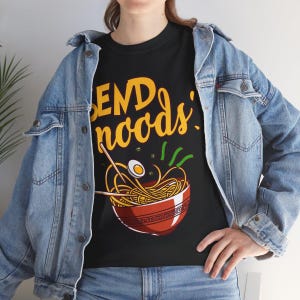 Send Noods Funny Ramen Noodle T-Shirt – Cute Asian Food Graphic Tee, Sarcastic Gift for Foodies, Anime & Noodle Lovers, Unique Noodle Art