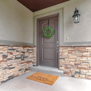 Minimalist Cat Coir Doormat: Feline Porch Decor image 3