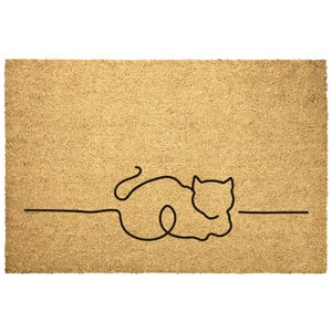 Minimalist Cat Coir Doormat: Feline Porch Decor image 10