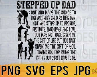 Stepped Up Dad SVG: Father's Day Design Files (Digital Download)