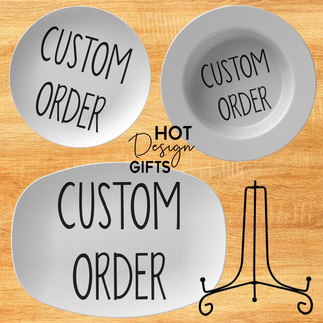 Custom Photo Platter: Personalized Plate, Bowl, Dish - Add Your Design ...