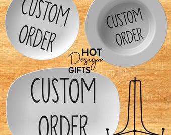 Custom Photo Platter: Personalized Plate, Bowl, Dish - Add Your Design