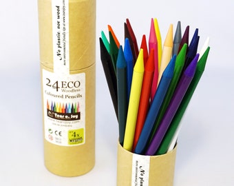 24 Color Woodless Colour Pencils