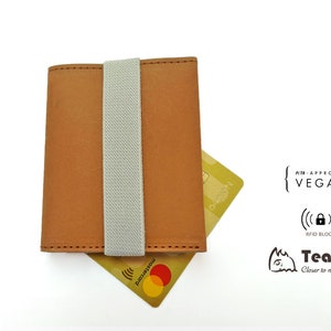 Portefeuille en cuir végétalien « Stadhuset » avec protection RFID, conçu par TearoJoy SUÈDE
