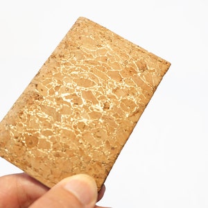 "Kork ""Gold Vein"" Minimalist Portemonnaie / Kartenhalter."
