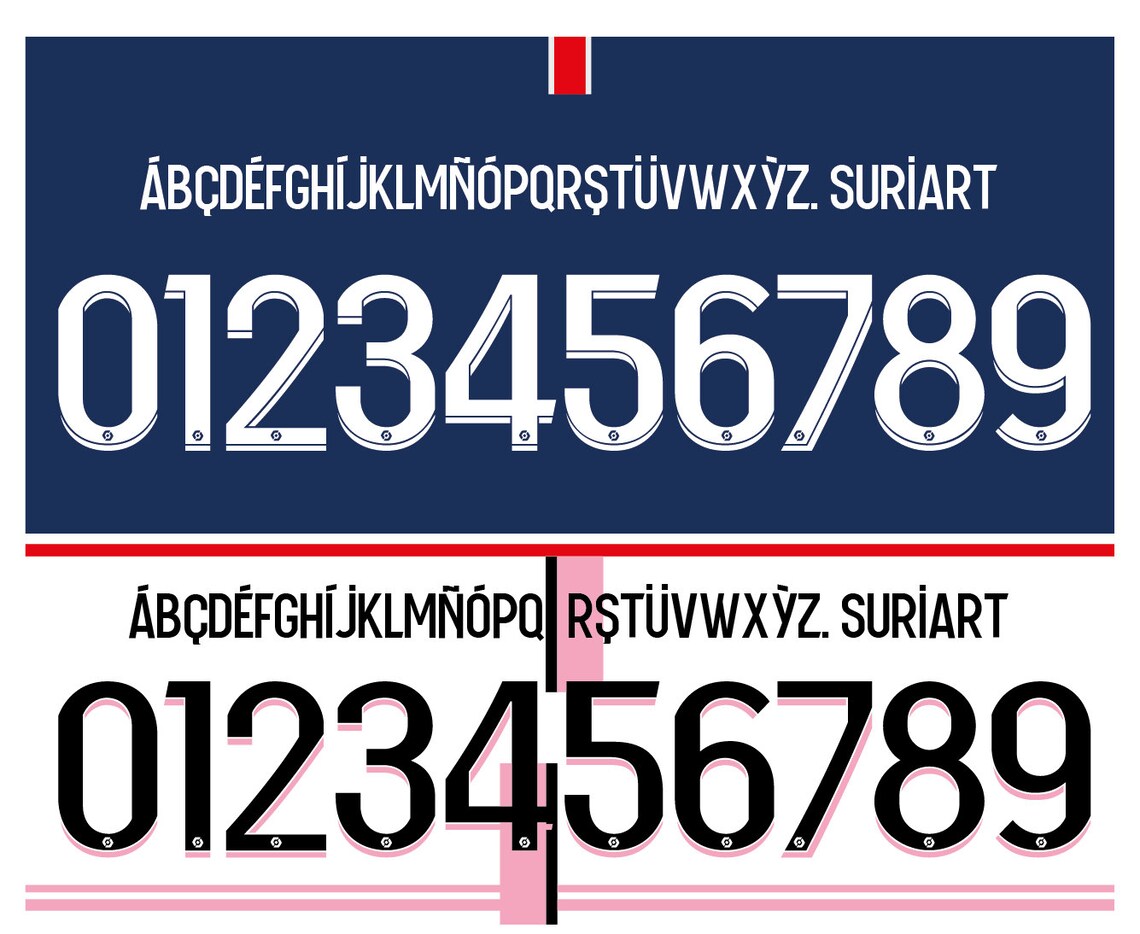 Font Vector PSG Paris SaintGermain Ligue 1 20212022 font  Etsy