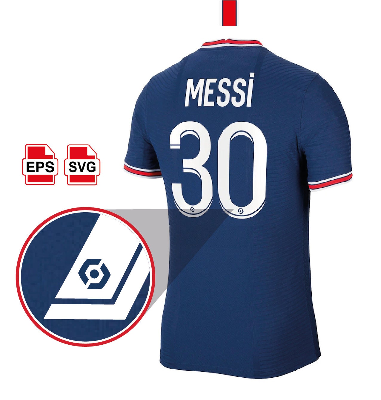 Font Vector PSG Paris SaintGermain Ligue 1 20212022 font  Etsy