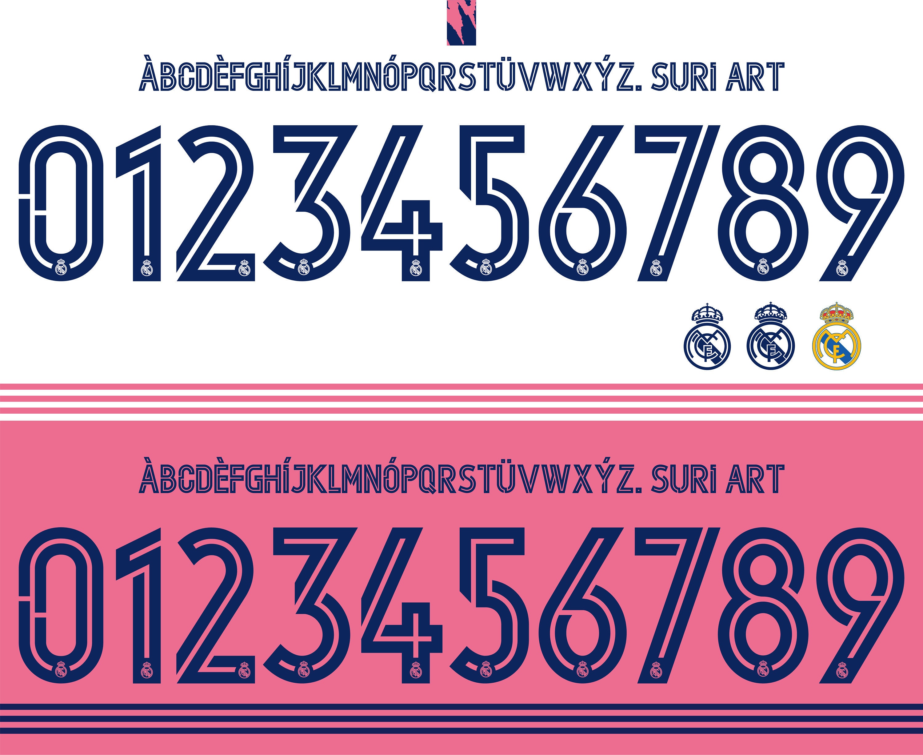 Font Vector Real Madrid 20202021 font SVG Cutting kit Etsy