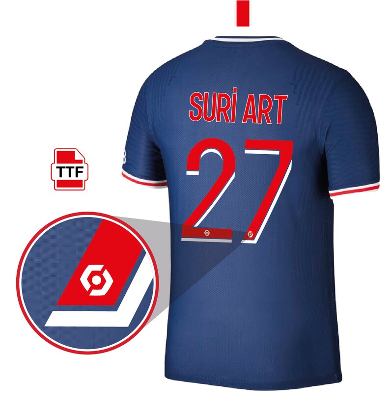 Nike PSG Paris Saint-Germain Ligue 1 2020-21 font SVG ...