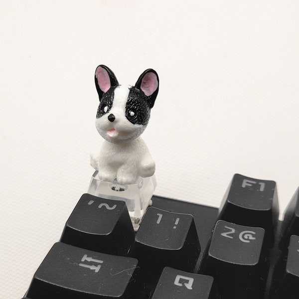 Keyboard -3D Bull dog key cap, backlight cap, hand-made resin key cap, ESC key, unique animal keycap, gift