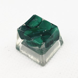 Malachite gravel resin keycaps, original stone keycaps, transparent backlit keycaps, customized keycaps