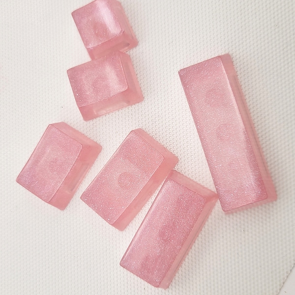 Schlüsselverschluss für Tastatur - pinke Resin Schlüsselkappe, Perle dünner Blitz, Schlüsselkappe Kit, benutzerdefinierte Schlüsselkappe, Space Bar, Weihnachtsgeschenk, Geschenk