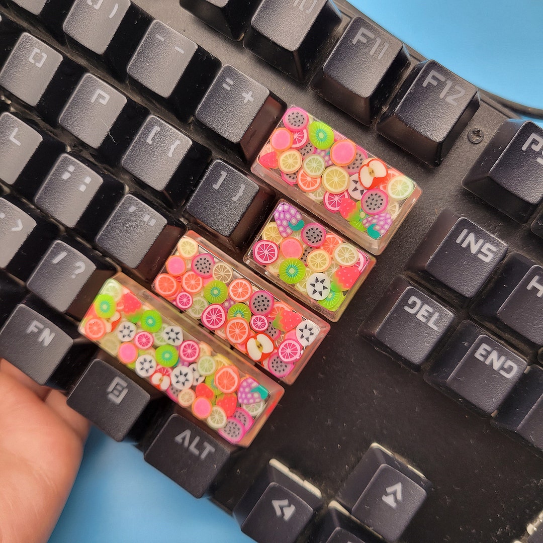 Fruits Resin Keycap assorted Fruits Keycap Kawaii Spacebar Custom ...