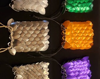 Scale maille dice bag or pouch