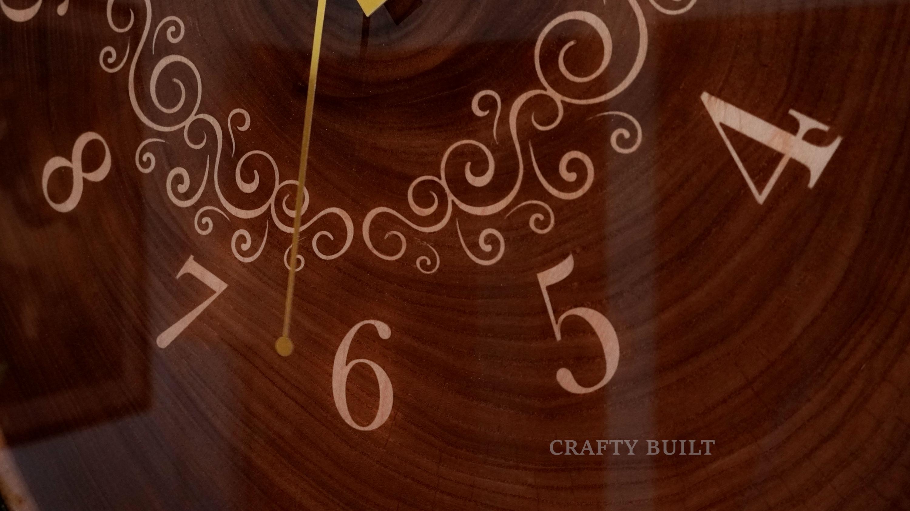 DIY Wood Inlay Carving Clock CNC Pattern Vectric Aspire Digital File ...