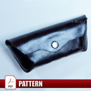 DIY Pattern Leather Glasses Case Template PDF Download Eyeglasses Case Pattern Sunglasses Leather Case PDF Pattern Glasses Case Pattern