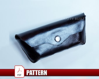 DIY Pattern Leather Glasses Case Template PDF Download Eyeglasses Case Pattern Sunglasses Leather Case PDF Pattern Glasses Case Pattern