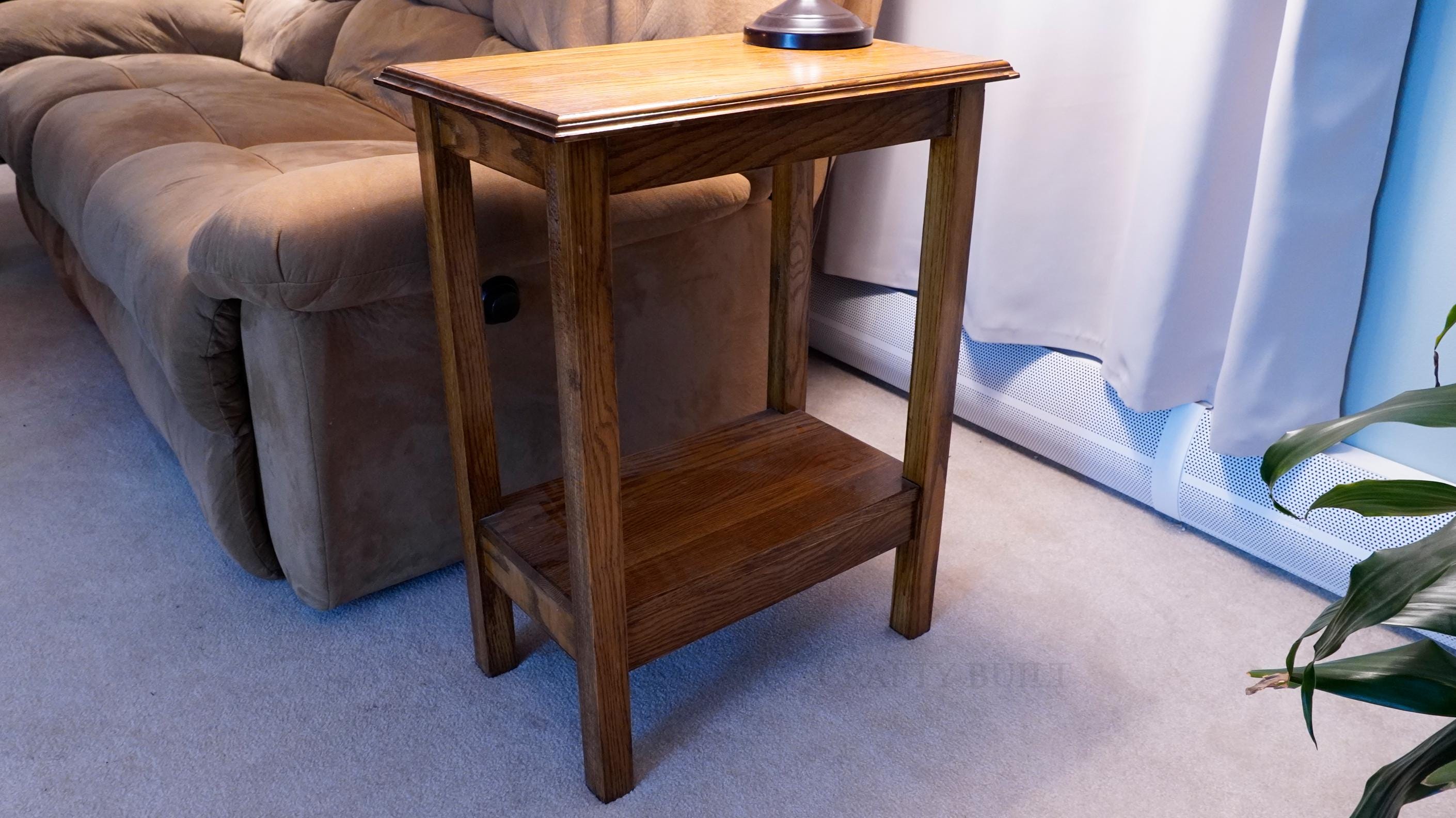 DIY Sofa End Table Plans Modern Side Table Woodworking Blueprint Living ...