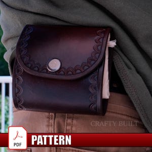 DIY Pattern Small Hip Foldable Bag Case Template PDF Download Bag Sheath Cloth Bag Holder Fabric Bag Leather Holster Pattern EDC Storage Bag