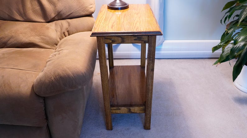 DIY Sofa End Table Plans Modern Side Table Woodworking Blueprint Living ...