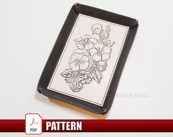 DIY Leather Pattern Floral Ring Tray Template PDF Catchall Organizer Trinket Dish Digital Download