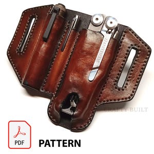 DIY Patroon PDF Sjabloon voor Leatherman Mes Holster Multi Tool Schede Organizer Zaklamp Pennenkoker Gereedschapsriem Lederen Accessoire