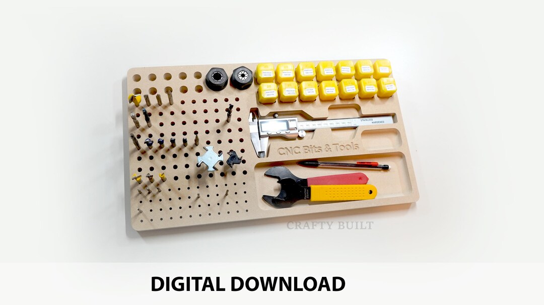 DIY Pattern Router Bits Tray Template CNC Files Tool Organizer Pattern