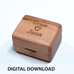 DIY-Vorlage Holzringbox CNC-Dateien Schmuckkiste Ringhalter Vectric-Dateien Vorschlagbox Verlobungsgeschenk Holzkiste, dxf, eps, pdf, svg