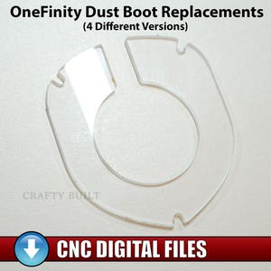 DIY Pattern OneFinitycnc Dust Boot Replacement Cover CNC Files Template CNC Dust Collection Vectric Digital Files VCarve, pdf, svg, Dxf, eps