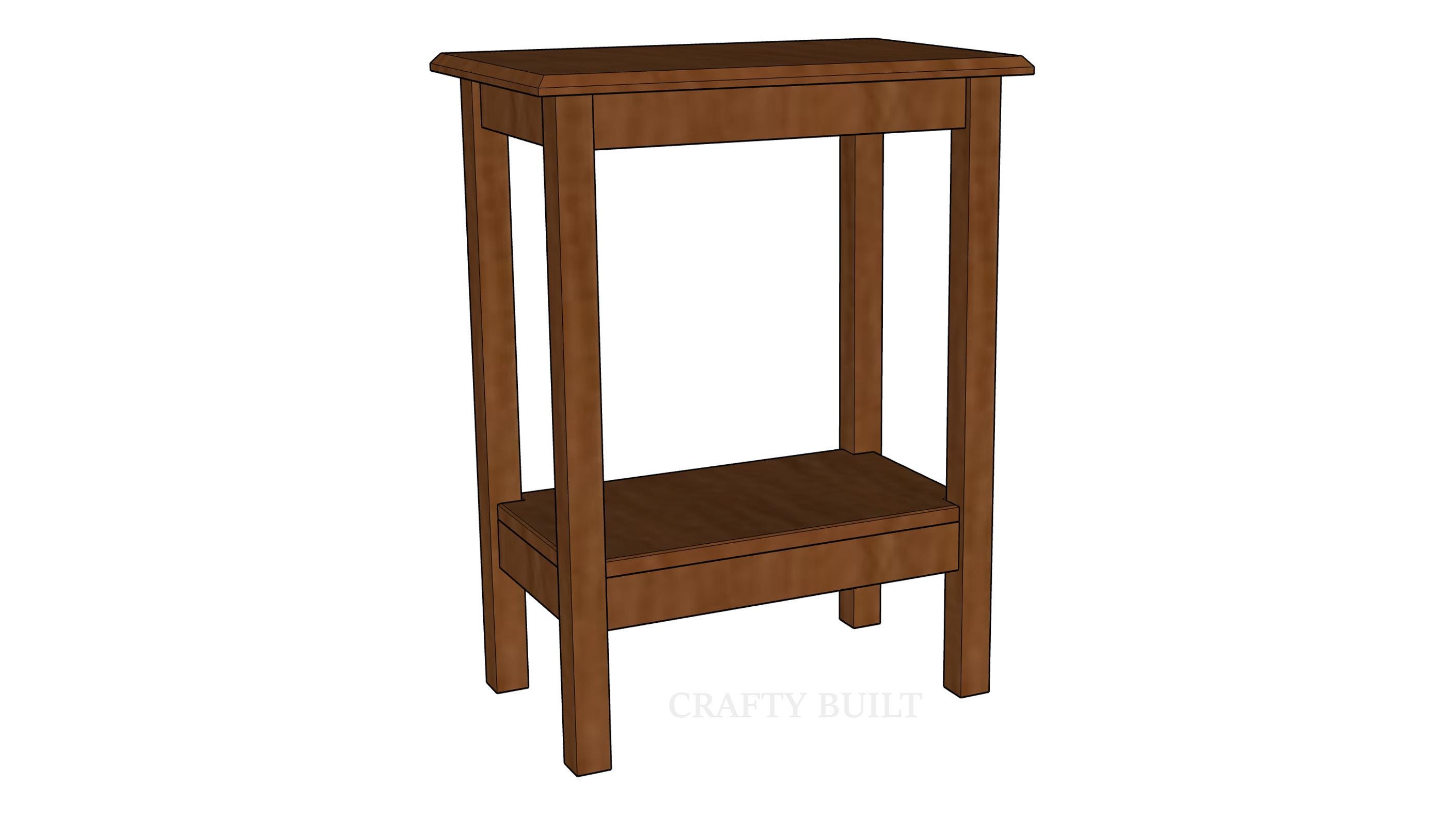 DIY Sofa End Table Plans Modern Side Table Woodworking Blueprint Living ...