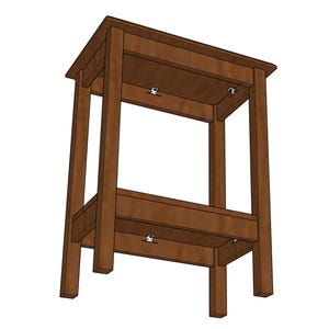 DIY Sofa End Table Plans Modern Side Table Woodworking Blueprint Living ...