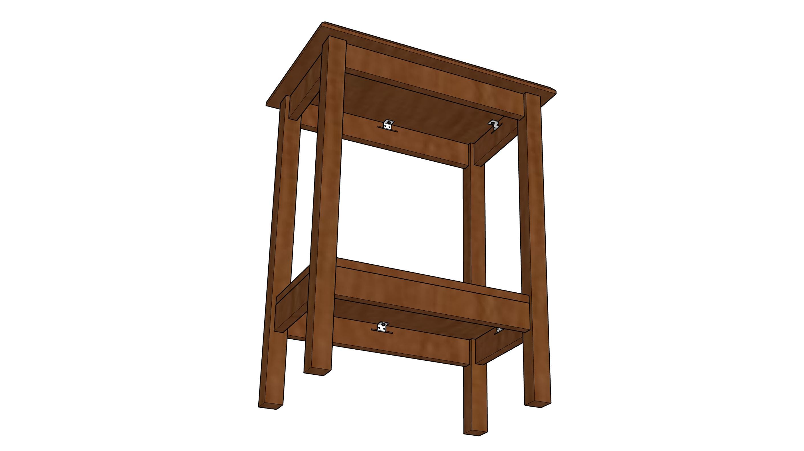 DIY Sofa End Table Plans Modern Side Table Woodworking Blueprint Living ...