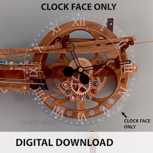 Patrón de bricolaje Cara del reloj de acrílico Solo plantilla CNC Clayton Boyer Cara de reloj personalizada Archivos Vectric