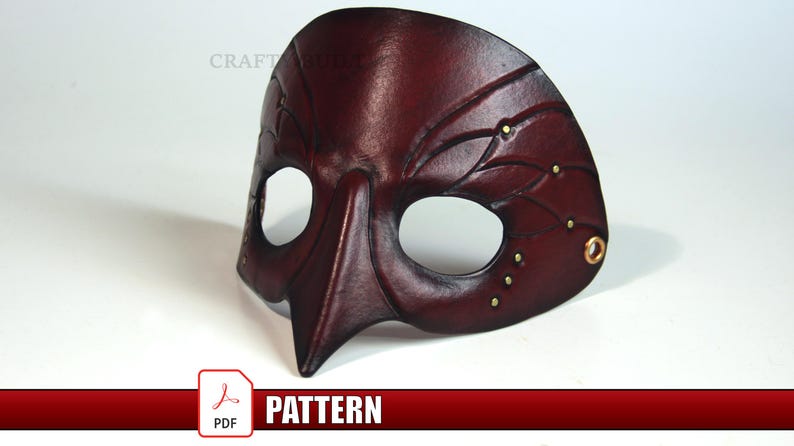 DIY Leather Bird Mask Pattern Template PDF Digital Download Halloween ...