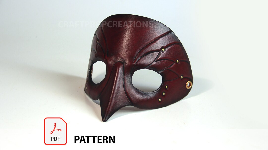 DIY Pattern Template Leather Bird Mask Pattern PDF - Etsy Hong Kong