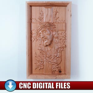 Modelo de Baixo-relevo DIY Jesus na Cruz Entalhe em Madeira Arquivos Digitais CNC Padrão Arte Cristã de Parede Escultura Mapa