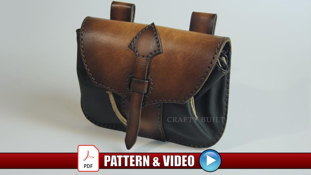 DIY Pattern Small Leather Hip Carry Bag Template PDF Download ...