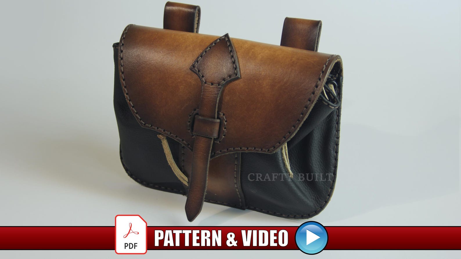 DIY Pattern Small Leather Hip Carry Bag Template PDF Download ...