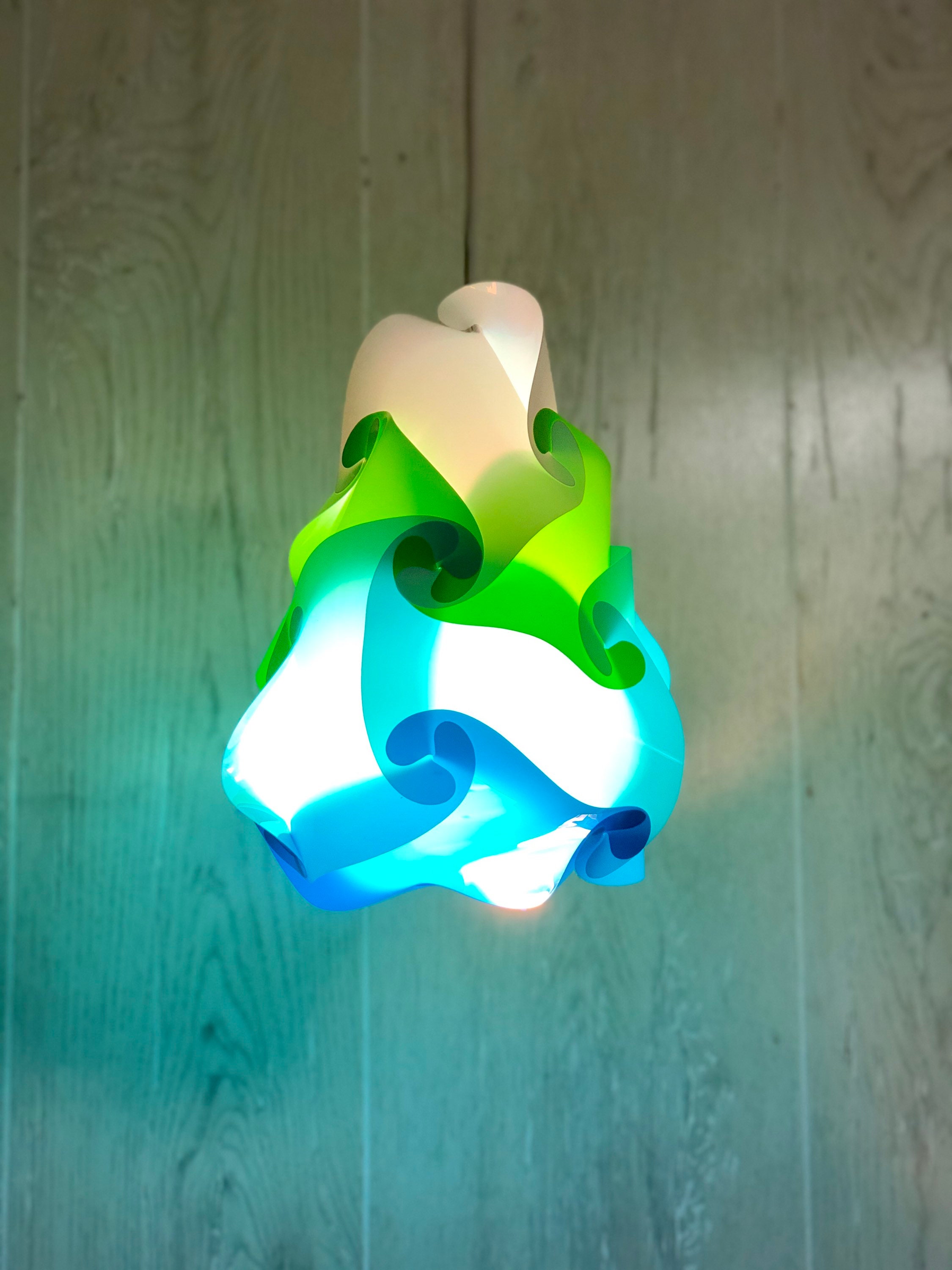 FULLY ASSEMBLED Jigsaw Puzzle Lamp shade Hanging Lantern Etsy