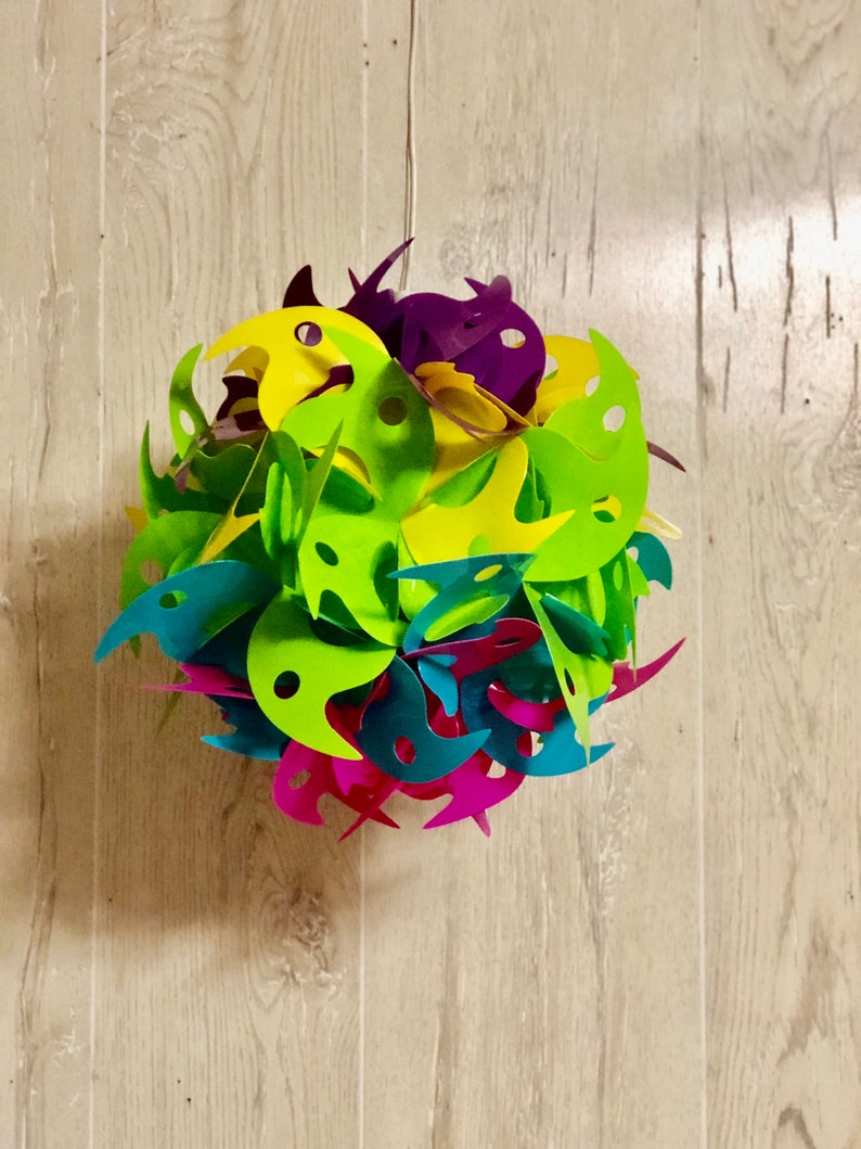 FULLY ASSEMBLED Jigsaw Puzzle Lamp Shade Hanging Lantern Etsy