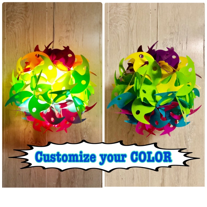 FULLY ASSEMBLED Jigsaw Puzzle Lamp Shade Hanging Lantern Etsy