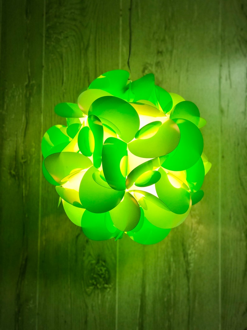 FULLY ASSEMBLED Jigsaw Puzzle Lamp Shade Hanging Lantern Etsy